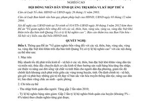 Nghị quyết 06/2012/NQ-HĐND giảm nghèo bền vững các xã thôn bản vùng sâu vùng xa