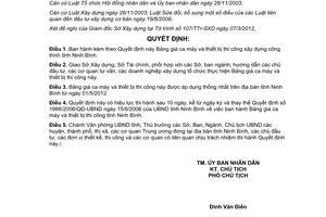 Quyết định 07/2012/QĐ-UBND Bảng giá ca máy thiết bị thi công xây dựng công trình