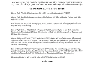 Quyết định 75/2012/QĐ-UBND tiền thưởng thi đua nhiệm vụ kinh tế xã hội quốc phòng Ninh Thuận