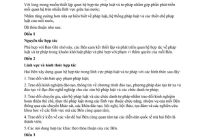 Bản ghi nhớ giữa Bộ Tư pháp Việt Nam An-giê-ri