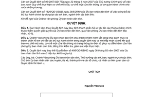 Quyết định 808/QĐ-UBND năm 2012 quy định hồ sơ chi tiết thủ tục hành chính