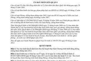 Quyết định 06/2012/QĐ-UBND  Chương trình hành động phòng chống tham nhũng