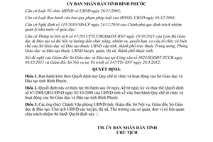 Quyết định 09/2012/QĐ-UBND tổ chức và hoạt động của Sở Giáo dục Bình Phước