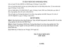 Quyết định 07/2012/QĐ-UBND Quy chế phối hợp quản lý nhà nước khu công nghiệp