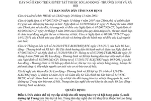 Quyết định 07/2012/QĐ-UBND điều chỉnh chế độ trợ cấp xã hội