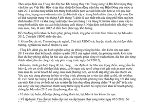 Chỉ thị 21/CT-UBND phòng chống thiên tai và tìm kiếm cứu nạn 2012 Phú Thọ