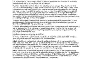 Thông tư 63/2012/TT-BTC sửa đổi mức thuế suất thuế nhập khẩu ưu đãi đặc biệt