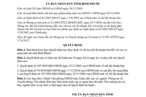 Quyết định 10/2012/QĐ-UBND chi trả chế độ nhuận bút đối với cơ quan báo chí Bình Phước