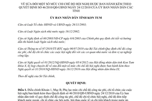 Quyết định 18/2012/QĐ-UBND sửa đổi mức chi chế độ hội nghị