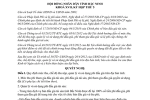 Nghị quyết 49/2012/NQ-HĐND17 mức thu nộp quản lý sử dụng phí đấu giá tỉnh Bắc Ninh