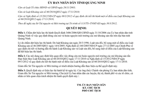 Quyết định 913/QĐ-UBND năm 2012 chấm dứt hiệu lực thi hành Quyết định 3406/2006