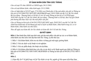 Quyết định 25/2012/QĐ-UBND giá thu một phần viện phí tỉnh Sóc Trăng