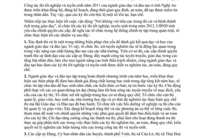 Chỉ thị 13/2012/CT-UBND chỉ đạo xét tốt nghiệp thi tốt nghiệp tuyển sinh Nghệ An