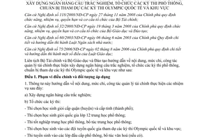 Thông tư liên tịch 66/2012/TTLT-BTC-BGDĐT xây dựng ngân hàng câu trắc nghiệm