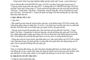 Hướng dẫn 563/HD-TLĐ tuyên truyền biển, đảo và kết quả phân giới cắm mốc