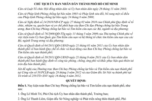 Quyết định 2193/QĐ-UBND năm 2012 kiện toàn Ban Chỉ huy Phòng chống lụt bão