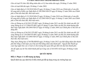 Quyết định 20/2012/QĐ-UBND hệ số điều chỉnh giá đất