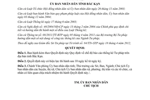 Quyết định 623/2012/QĐ-UBND Quy định chế độ báo cáo thống kê Tư pháp