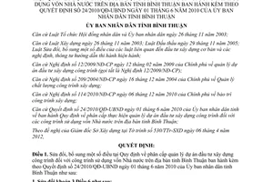 Quyết định 13/2012/QĐ-UBND sửa đổi phân cấp quản lý dự án đầu tư xây dựng