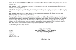 Công văn 2920/CT-TTHT  hoá đơn, chứng từ