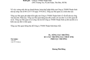 Công văn 2143/TCHQ-TXNK hoàn thuế nhập khẩu