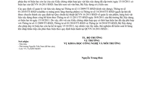 Công văn 162/BXD-KHCN duy trì hiệu lực Giấy chứng nhận hợp quy