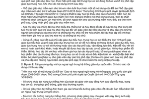 Công văn 2923/BGDĐT-KHTC Chương trình mục tiêu quốc gia Giáo dục và Đào tạo