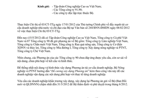 Công văn 2339/BNN-ĐMDN xây dựng phương án tái cơ cấu doanh nghiệp nhà nước