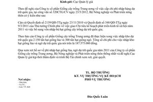 Công văn 2407/BNN-KH thẩm định phí nhập hạt giống lúa, ngô dự trữ quốc gia