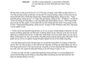 Công văn 691/TTg-KGVX tổ chức hoạt động trong Tháng hành động phòng chống ma túy