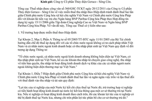 Công văn 1828/TCT-DNL miễn thuế thu nhập theo Hiệp định tránh đánh thuế hai lần