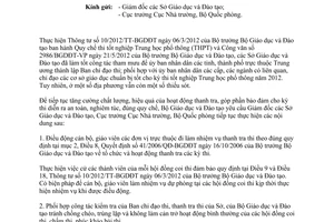 Công văn 3233/BGDĐT-TTr tăng cường hoạt động thanh tra thi tốt nghiệp trung học