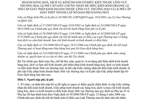 Thông tư 77/2012/TT-BTC  phí thẩm định kinh doanh hàng hoá, dịch vụ