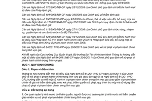 Thông tư 78/2012/TT-BTC hướng dẫn Nghị định 84/2011/NĐ-CP xử phạt vi phạm hành