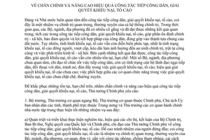 Chỉ thị 14/CT-TTg chấn chỉnh và nâng cao hiệu quả công tác tiếp công dân