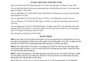 Quyết định 10/2012/QĐ-UBND quy định tỷ lệ thu lệ phí trước bạ đối với ô tô