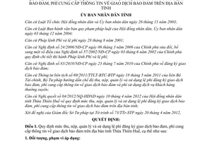 Quyết định 09/2012/QĐ-UBND lệ phí đăng ký giao dịch bảo đảm