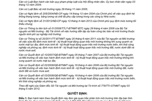 Quyết định 22/2012/QĐ-UBND đơn giá quan trắc phân tích môi trường trên địa bàn