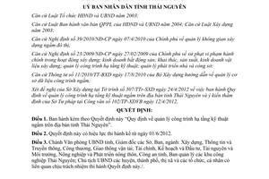 Quyết định 07/2012/QĐ-UBND Quy định quản lý công trình hạ tầng kỹ thuật ngầm