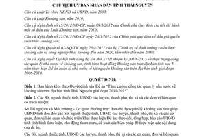 Quyết định 09/2012/QĐ-UBND Tăng cường quản lý khoáng sản Thái Nguyên 2011 2015