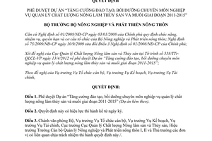 Quyết định 1165/QĐ-BNN-TCCB 2012 đào tạo bồi dưỡng chuyên môn nghiệp vụ quản lý