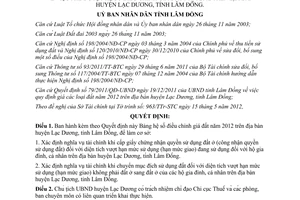 Quyết định 17/2012/QĐ-UBND phê duyệt hệ số điều chỉnh giá đất năm 2012