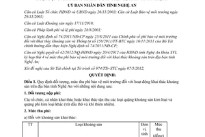 Quyết định 32/2012/QĐ-UBND  mức thu phí bảo vệ môi trường