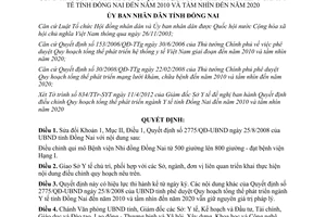 Quyết định 1357/QĐ-UBND năm 2012 sửa đổi Quyết định 2775/QĐ-UBND tỉnh Đồng Nai