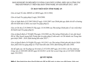 Quyết định số 1740/QĐ-UBND 2012 đổi mới nâng cao công tác trợ giúp pháp lý tỉnh Nghệ An