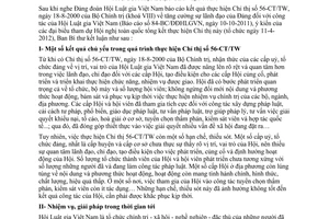 Kết luận 19-KL/TW 2012 thực hiện tăng cường sự lãnh đạo của Đảng với Hội luật gia VN