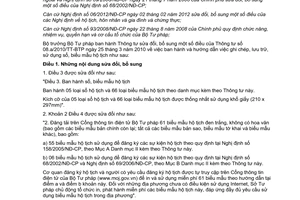 Thông tư 05/2012/TT-BTP sửa đổi Thông tư 08.a/2010/TT-BTP