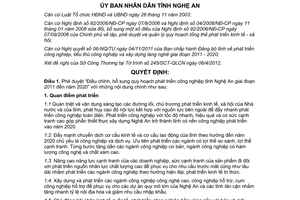 Quyết định 1776/QĐ-UBND 2012 quy hoạch phát triển công nghiệp Nghệ An
