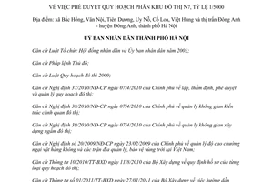 Quyết định 2270/QĐ-UBND 2012 Quy hoạch phân khu đô thị N7 tỷ lệ 1/5000 Hà Nội