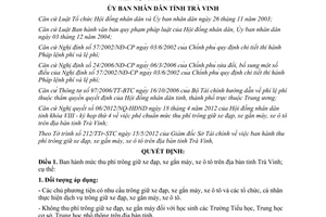 Quyết định 11/2012/QĐ-UBND mức thu phí trông giữ xe đạp gắn máy ô tô